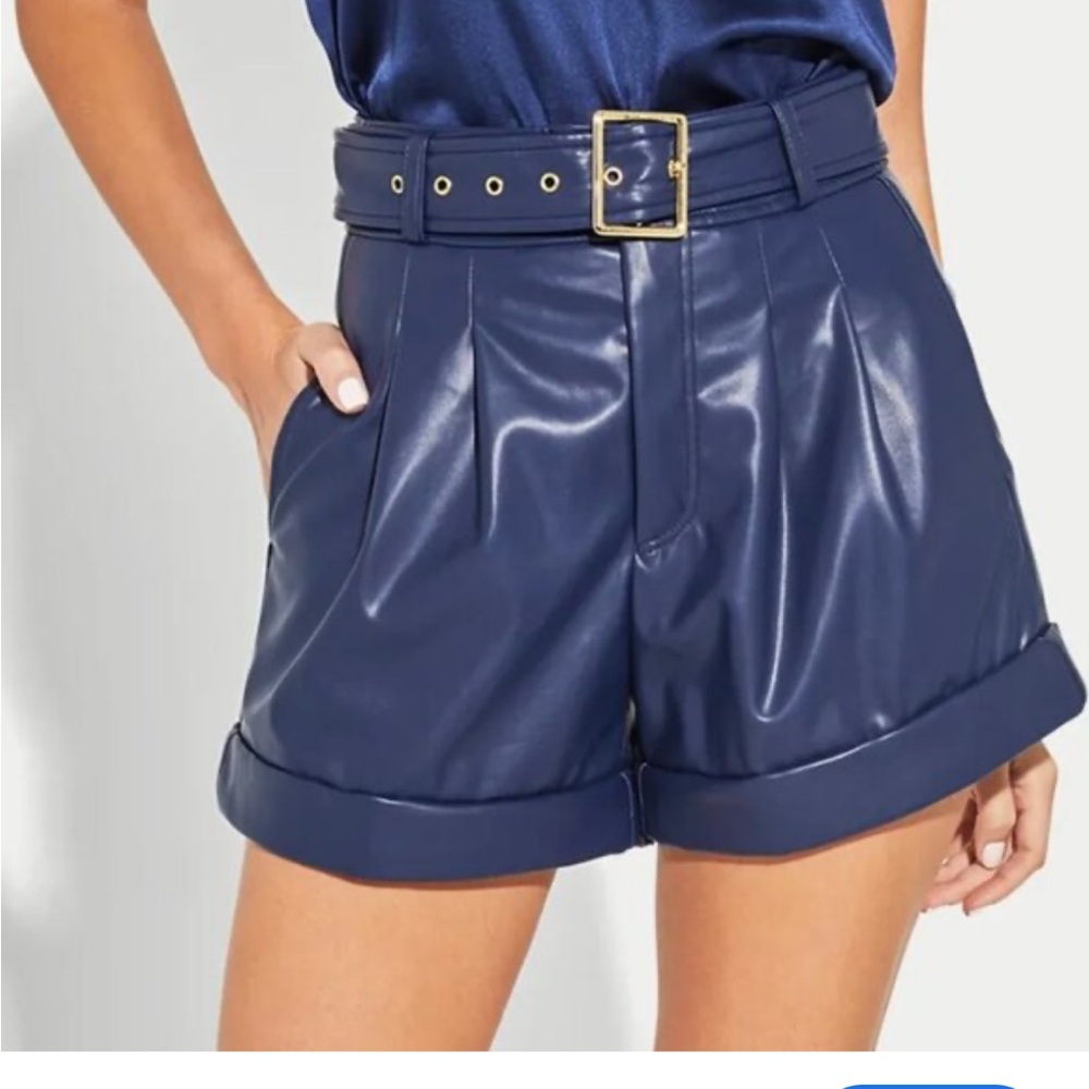 NWT Generation Love navy Milo Vegan Leather Short Size 2